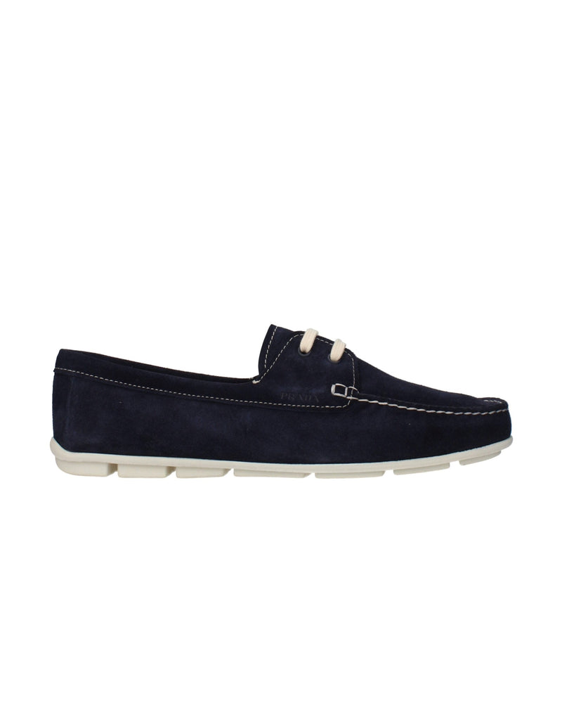 Prada Blue Leather Slip On Loafers Glam Steals