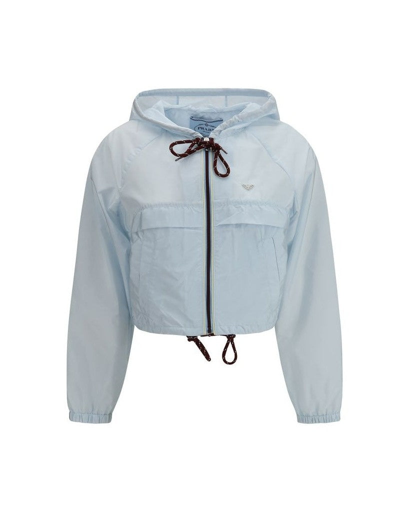 Prada Blue Recycled Polyamide Shell Jacket Glam Steals