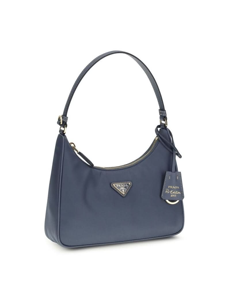 Prada Blue Recycled Polyamide Shoulder Bag 