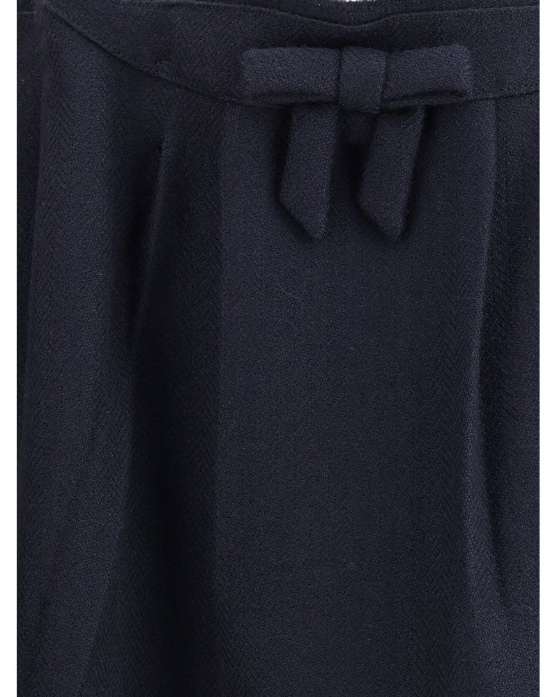 Prada Blue Wool Fleece Midi Skirt Glam Steals
