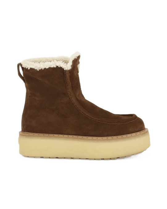 Prada Brown Calf Leather Bos Taurus Ankle Boots Glam Steals