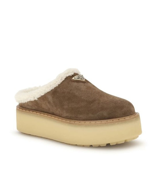 Prada Brown Calf Leather Bos Taurus Mules Glam Steals