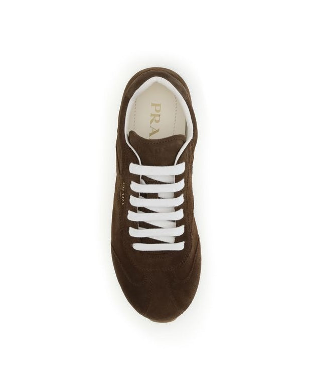 Prada Brown Calf Leather Bos Taurus Sneakers Glam Steals