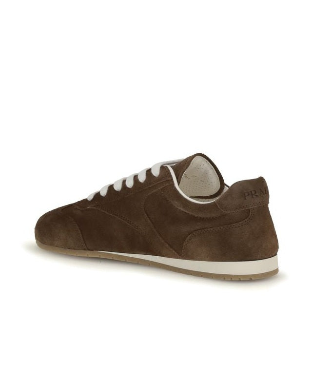 Prada Brown Calf Leather Bos Taurus Sneakers Glam Steals