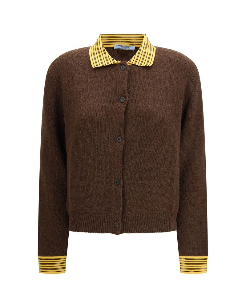 Prada Brown Cashmere Cardigan Glam Steals