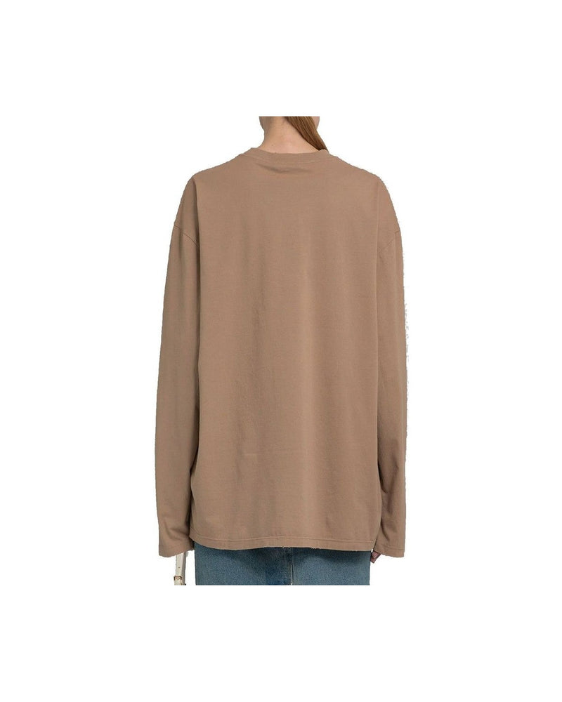 Prada Brown Cotton Long Sleeve T-shirt 
