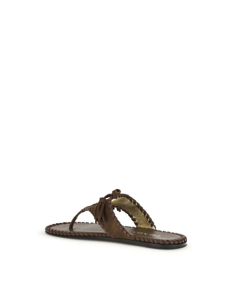Prada Brown Flat Sandals Glam Steals