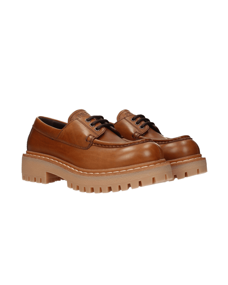 Prada Brown Leather Oxfords Derbies Glam Steals