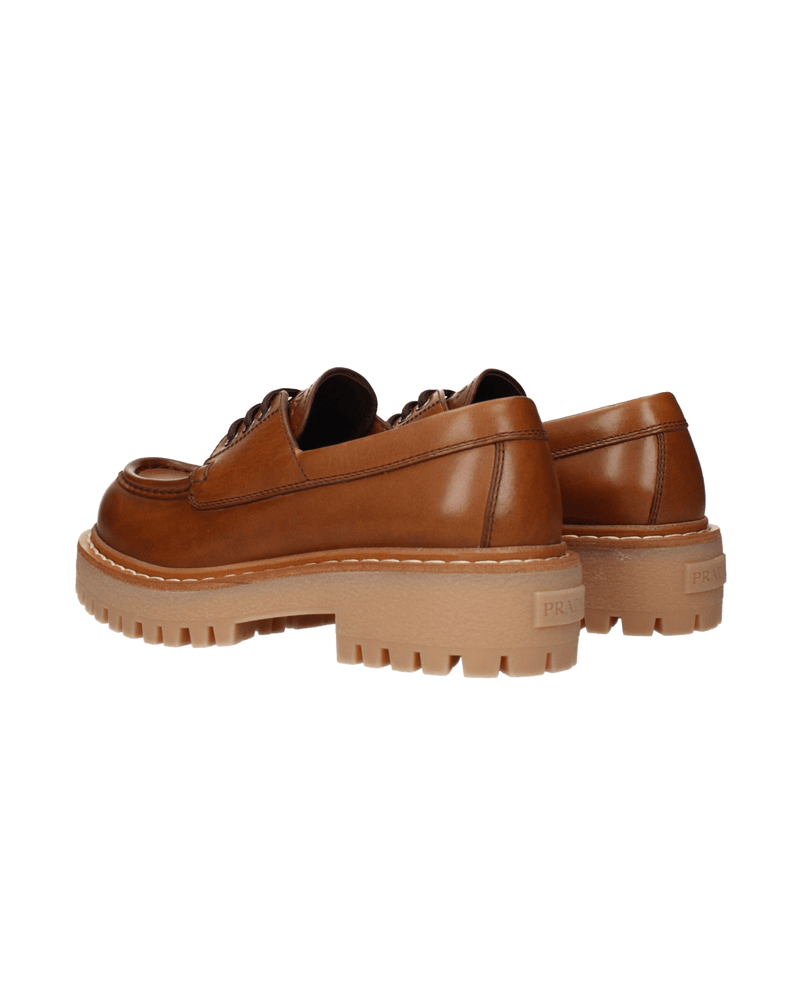 Prada Brown Leather Oxfords Derbies Glam Steals
