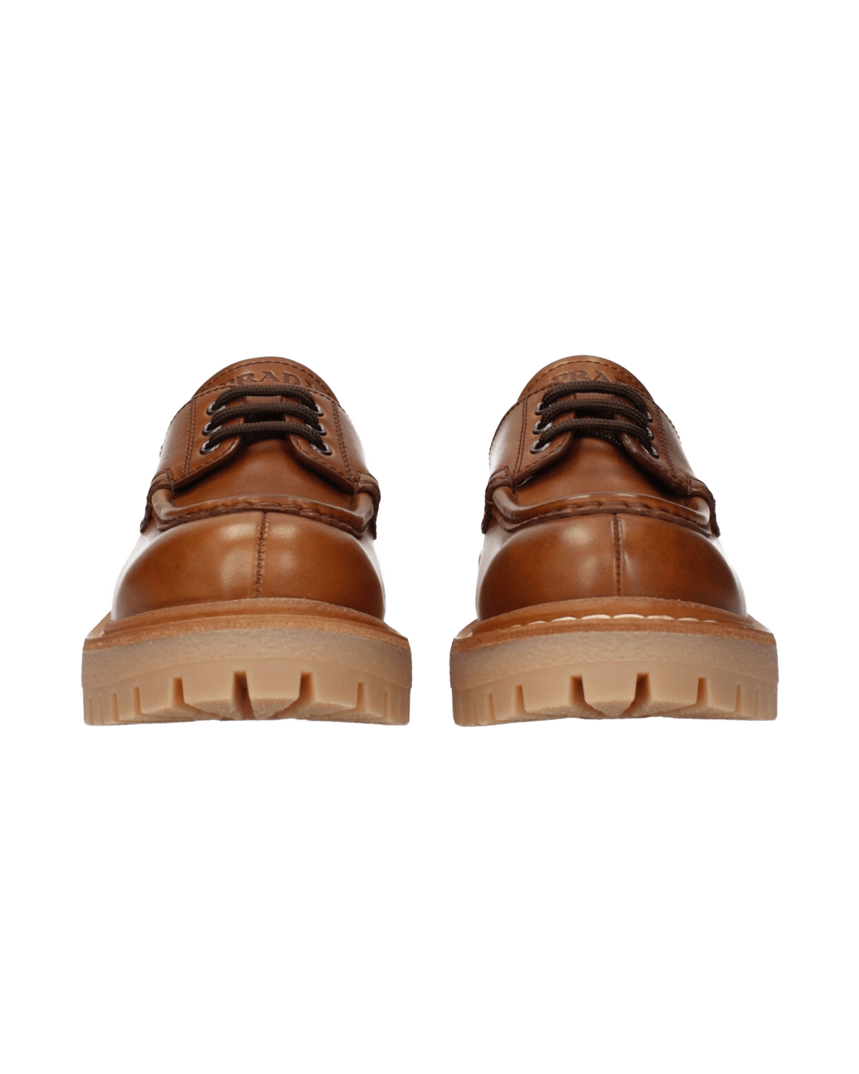 Prada Brown Leather Oxfords Derbies Glam Steals