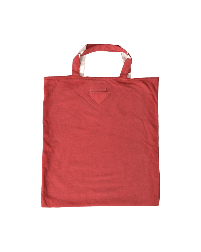 Prada Chic Red And Fabric Tote Bag Glam Steals