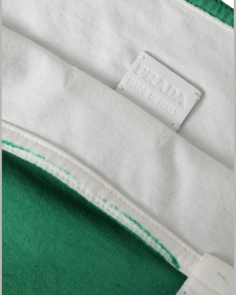 Prada Elegant Fabric Tote Green Bag Glam Steals