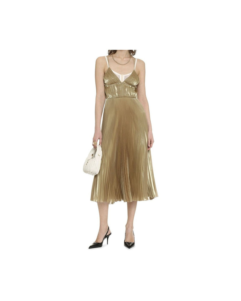 Prada Gold Polyester Casual Dress Glam Steals