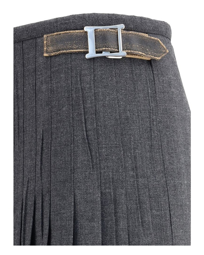 Prada Gray Mohair Long Skirt Glam Steals