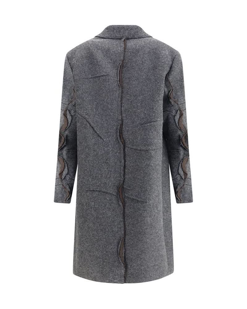 Prada Gray Wool Fleece Coat Glam Steals