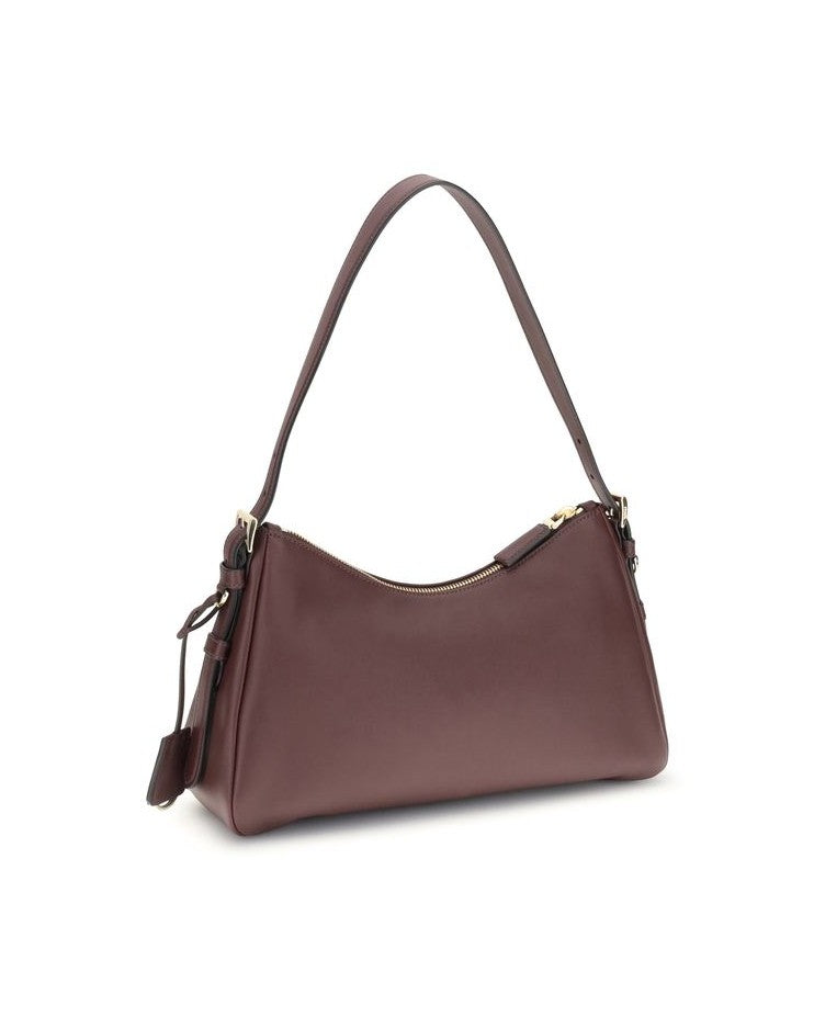 Prada Leather Bordeaux Calf Bos Taurus Shoulder Bag Glam Steals