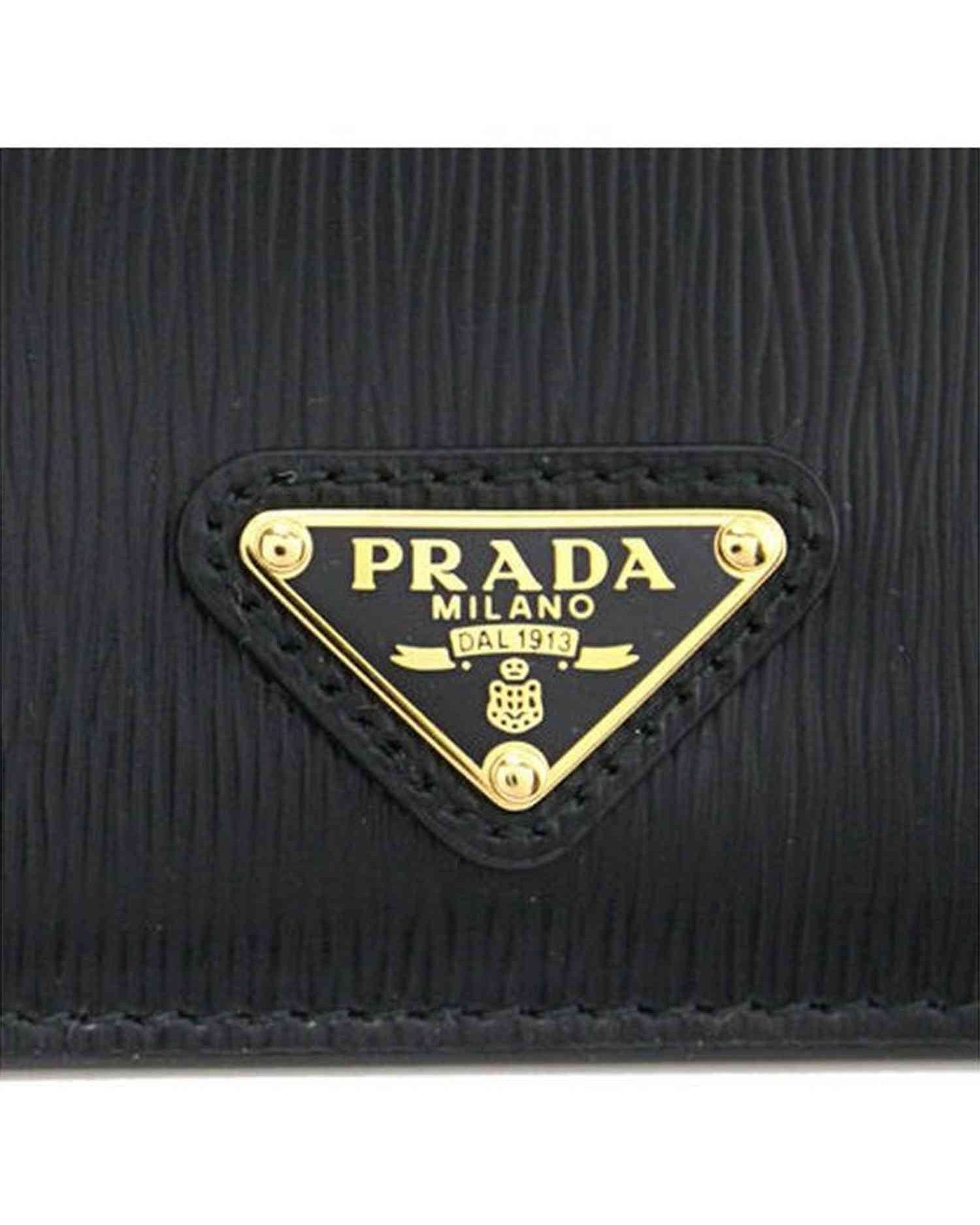 Prada Leather Cad Holder Glam Steals