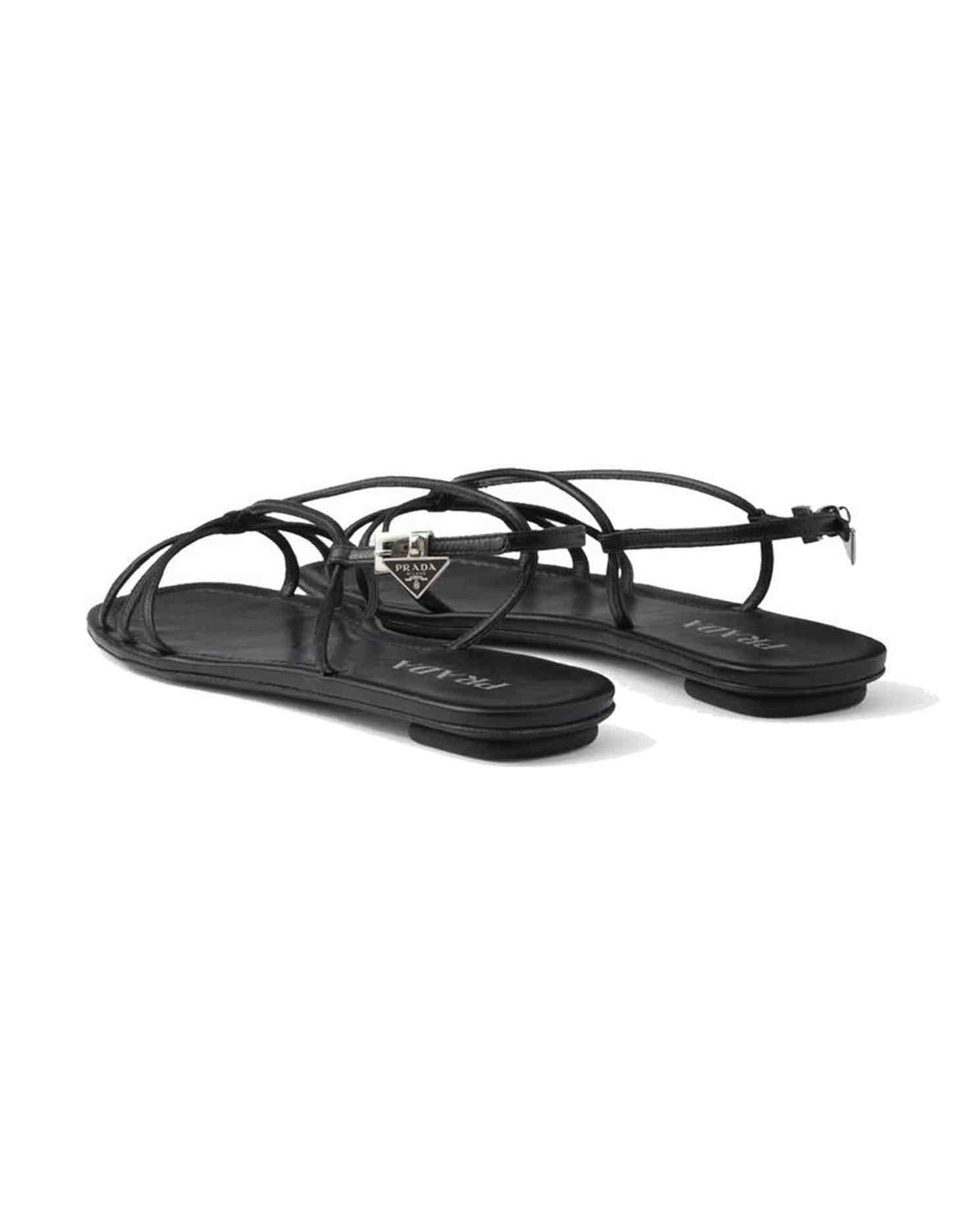 Prada Leather Flat Sandals Glam Steals