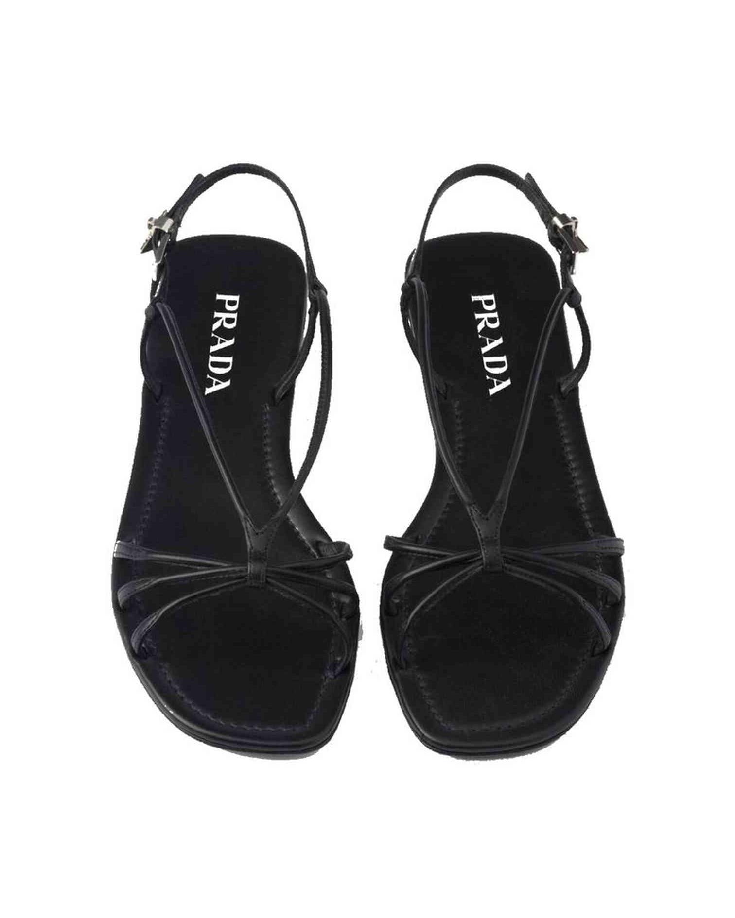 Prada Leather Flat Sandals Glam Steals