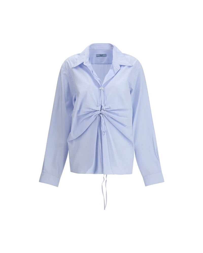Prada Light Blue Cotton Dress Shirt Glam Steals