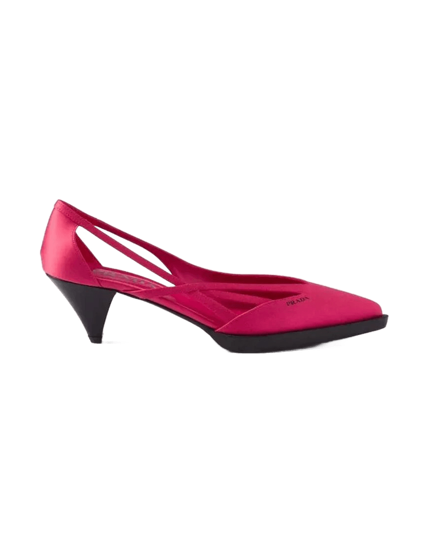 Prada Multicolor Silk Mid-Heel Pumps Glam Steals
