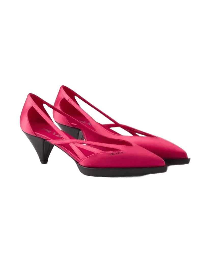 Prada Multicolor Silk Mid-Heel Pumps Glam Steals