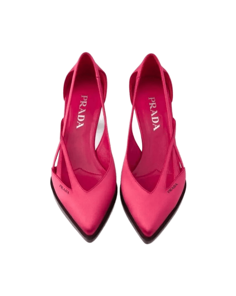 Prada Multicolor Silk Mid-Heel Pumps Glam Steals