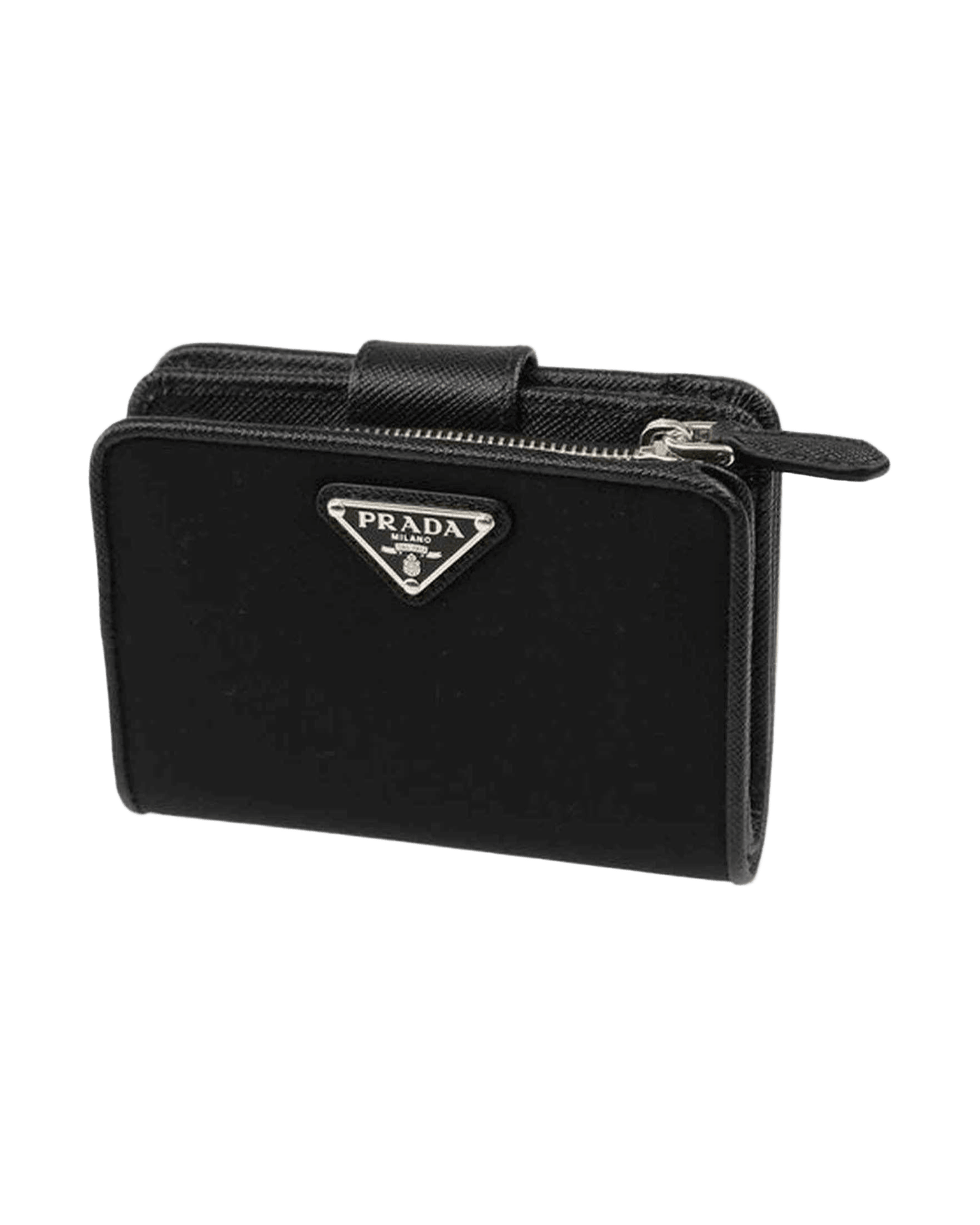 Prada Nylon And Leather French Wallet Glam Steals