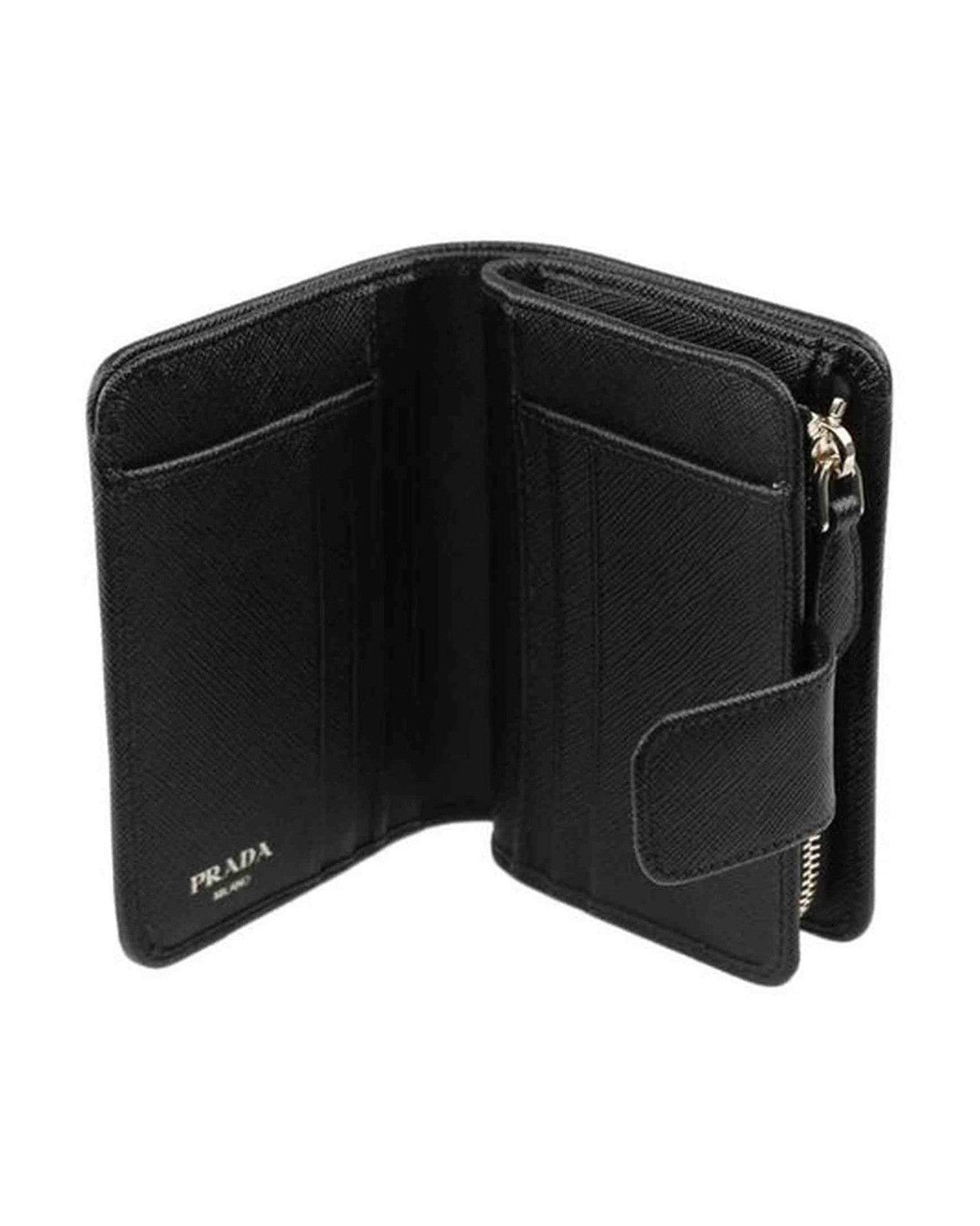 Prada Nylon And Leather French Wallet Glam Steals