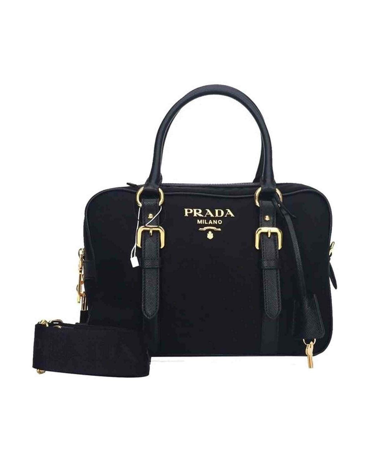 Prada Nylon Logo Top Hand Bag Glam Steals