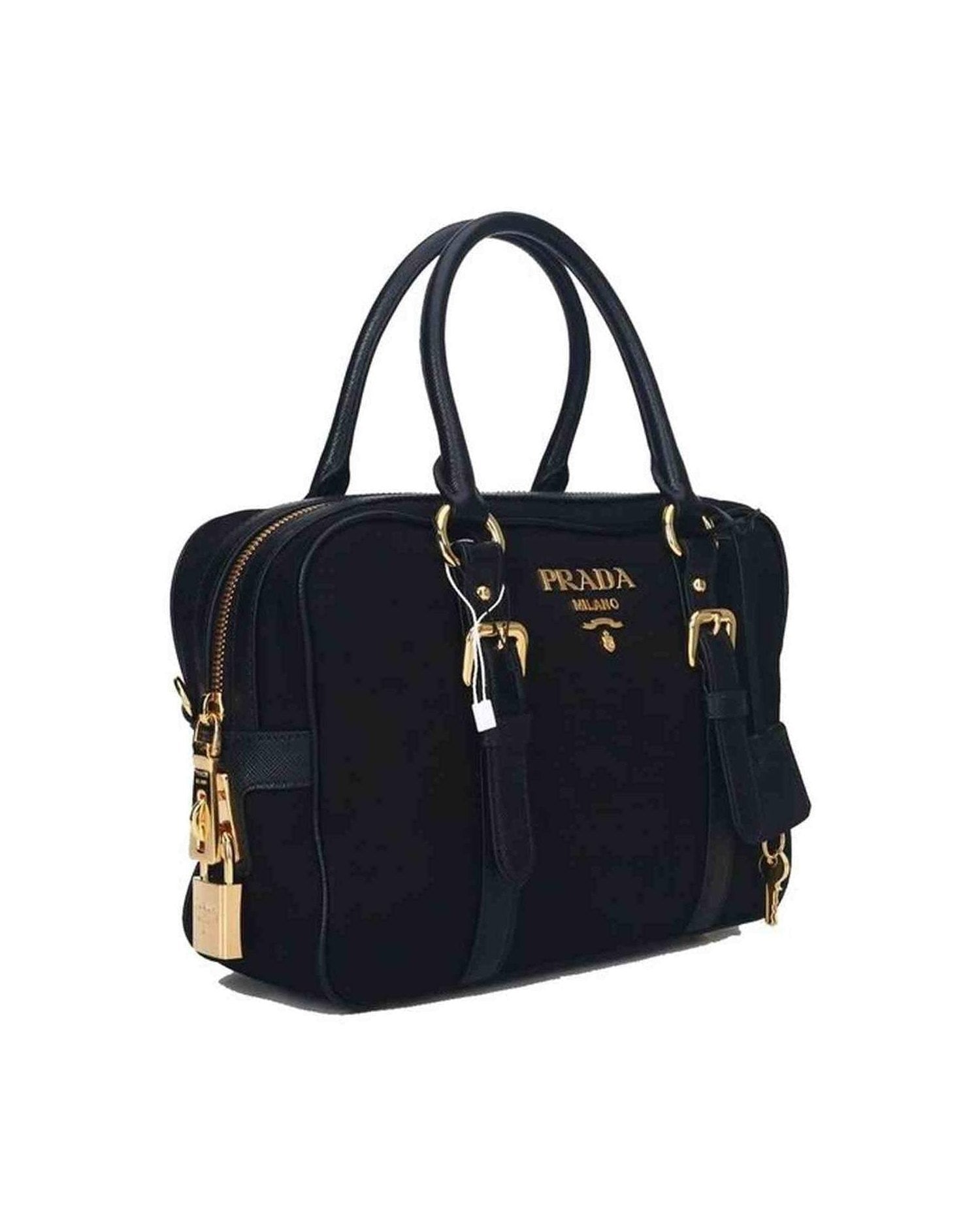 Prada Nylon Logo Top Hand Bag Glam Steals