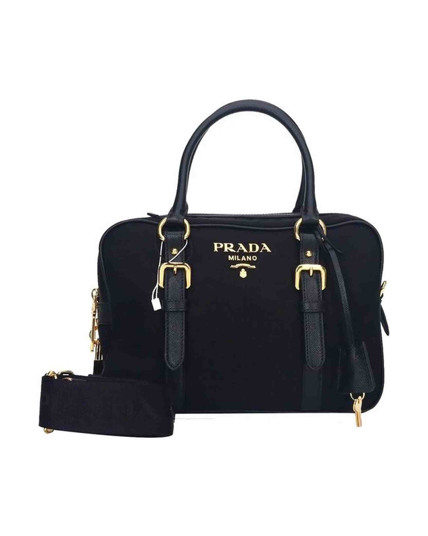 Prada Nylon Logo Top Hand Bag Glam Steals