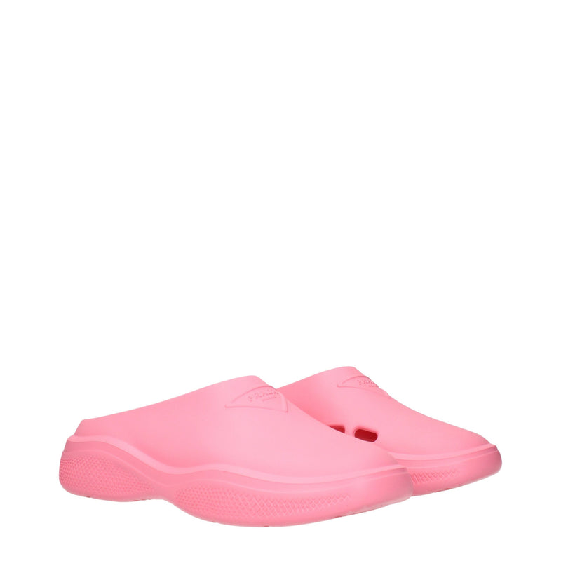 Prada Pink Cotton Slippers Slippers