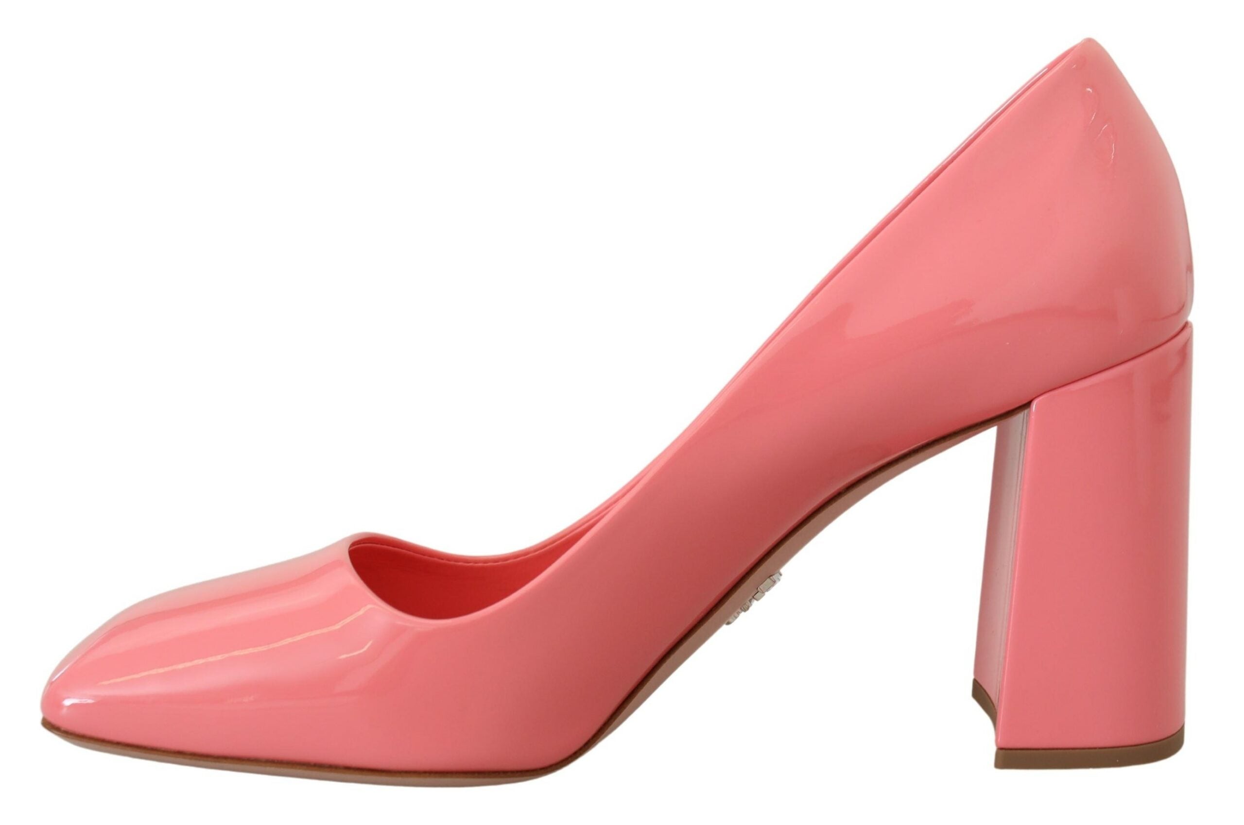 Prada Pink Leather Patent Block Heels Glam Steals