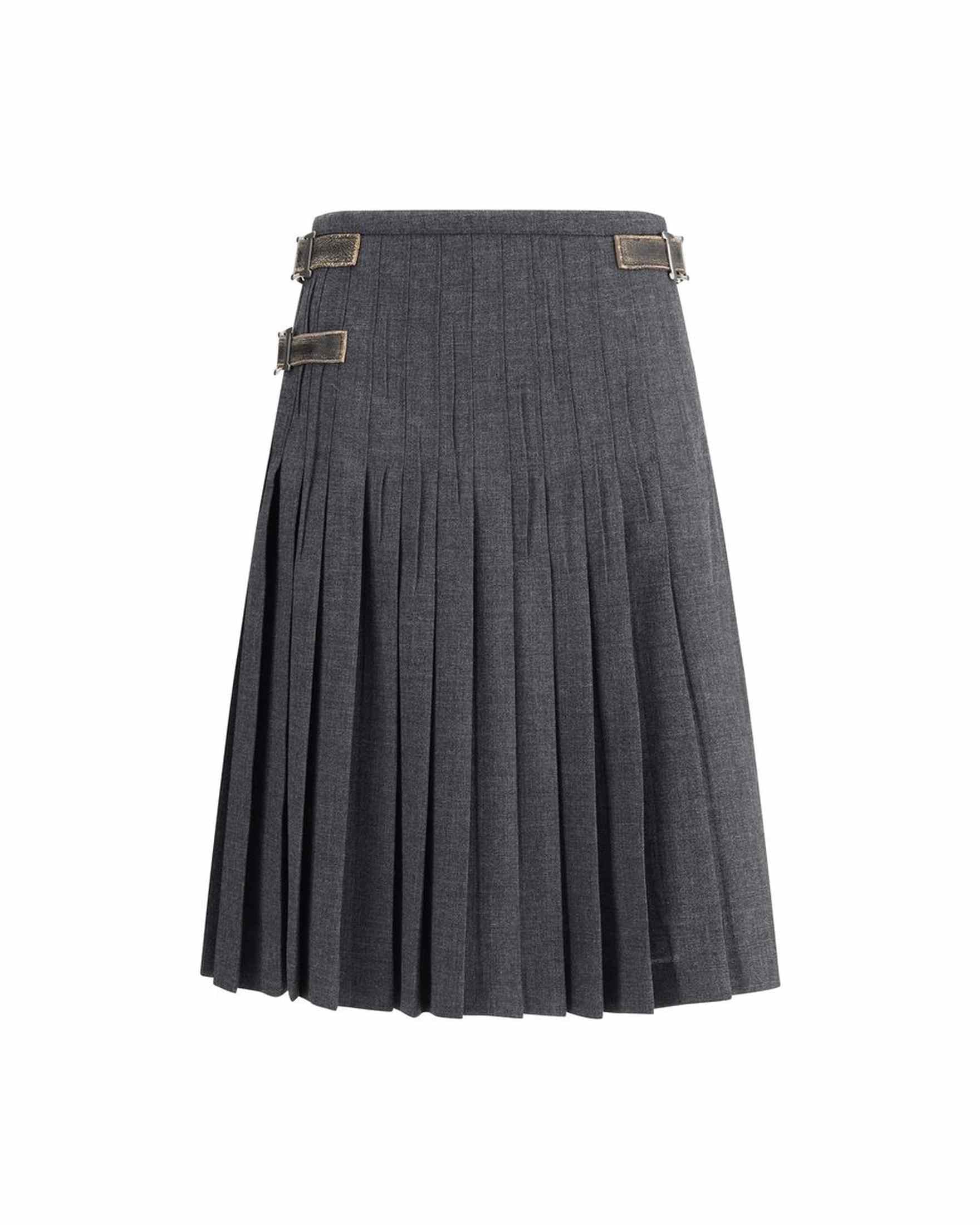Prada Pleated Skirt In Kid Mohair Glam Steals