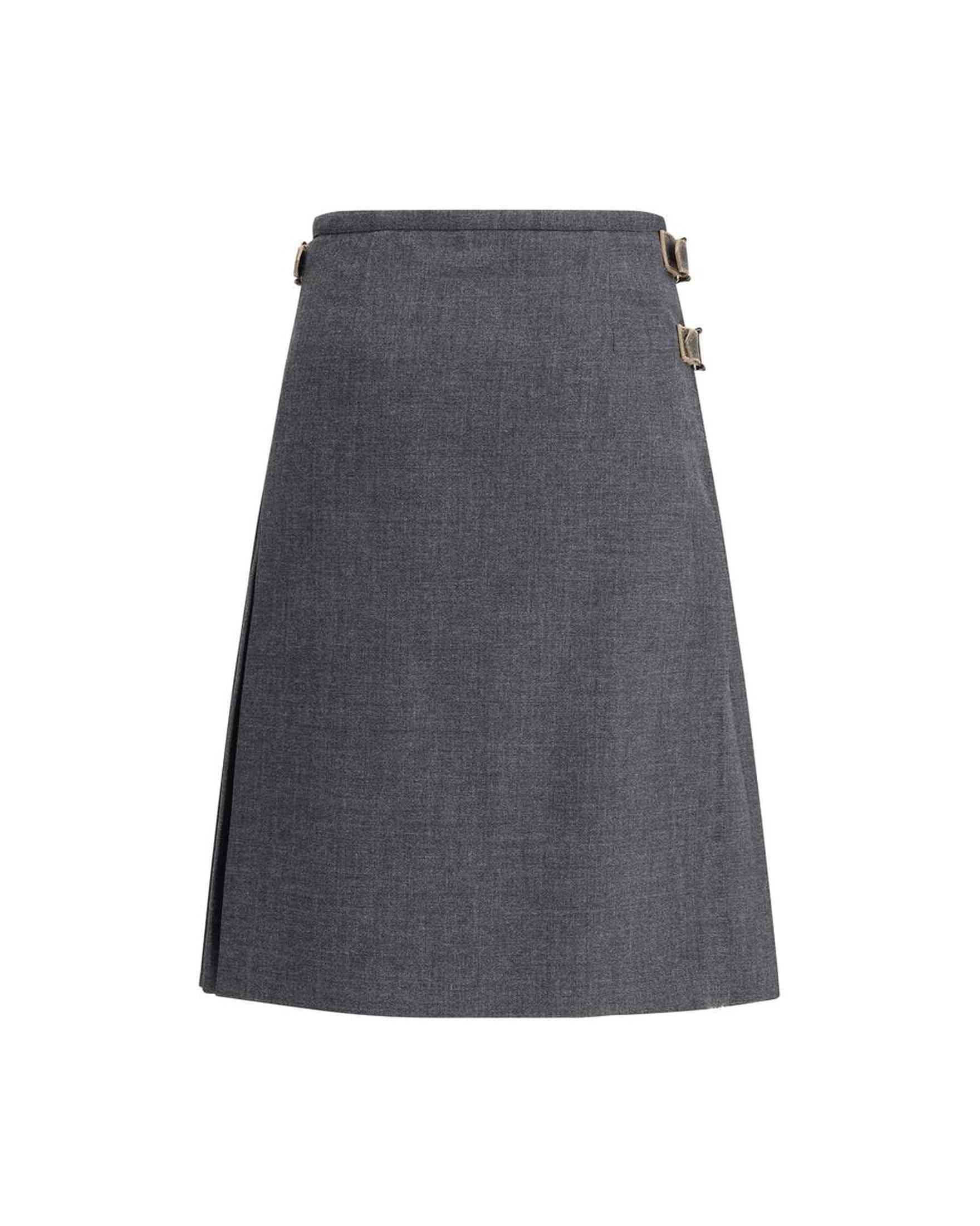 Prada Pleated Skirt In Kid Mohair Glam Steals