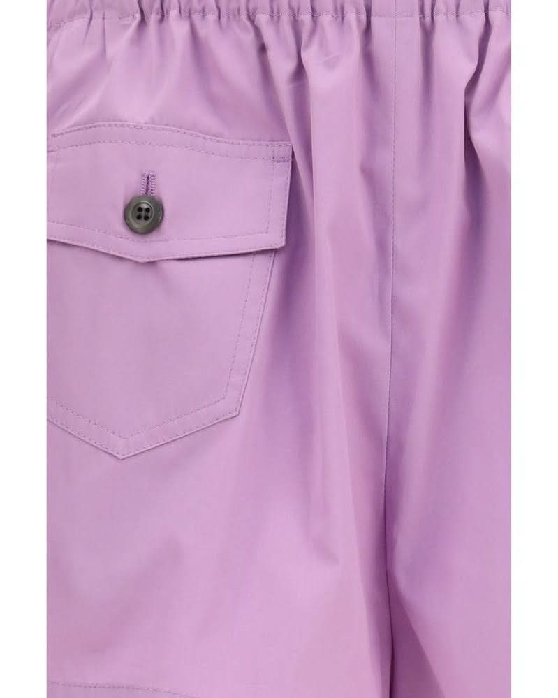 Prada Purple Cotton Bermuda Shorts Glam Steals