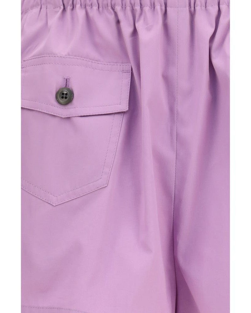 Prada Purple Cotton Bermuda Shorts Glam Steals