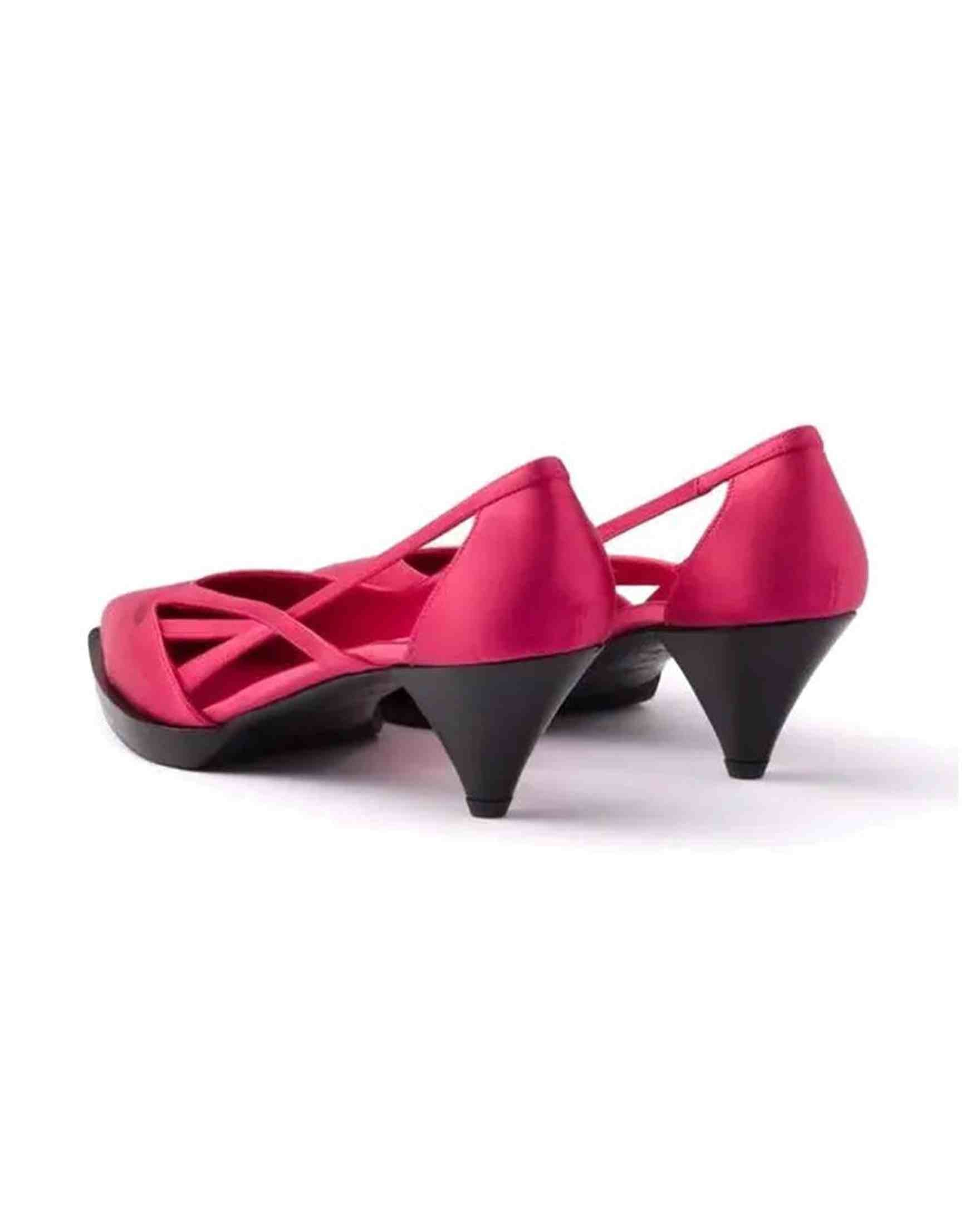 Prada Satin 55Mm Cut Out Pumps Glam Steals