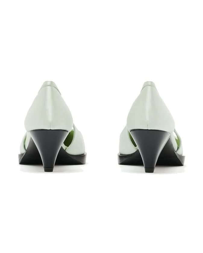 Prada Silk Mid Heel Pumps 