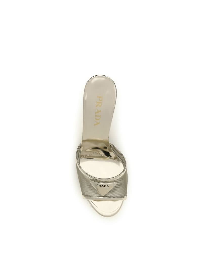 Prada Silver Stiletto Heels Glam Steals