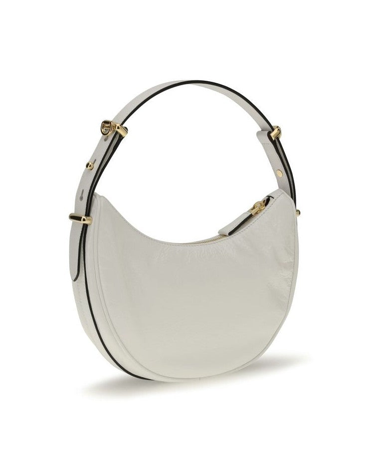 Prada White Calf Leather Bos Taurus Shoulder Bag Glam Steals