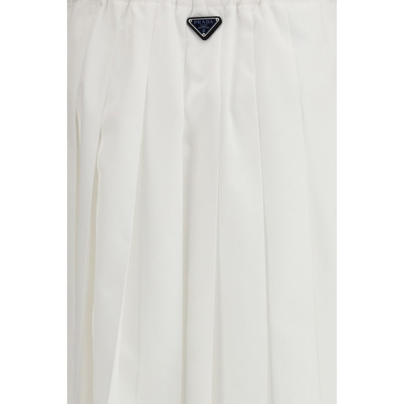 Prada White Cotton Long Skirt Glam Steals