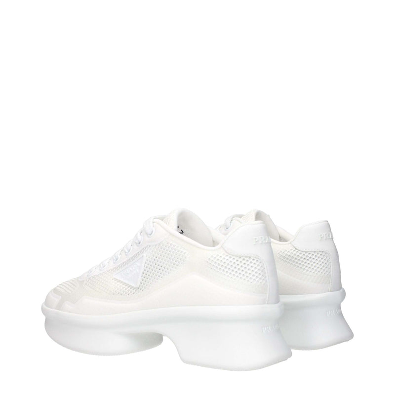 Prada White Fabric Athletic Sneakers Glam Steals