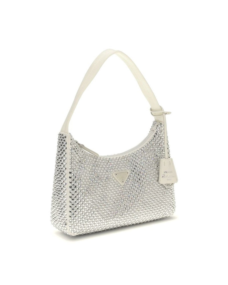 Prada White Viscose Shoulder Bag Glam Steals