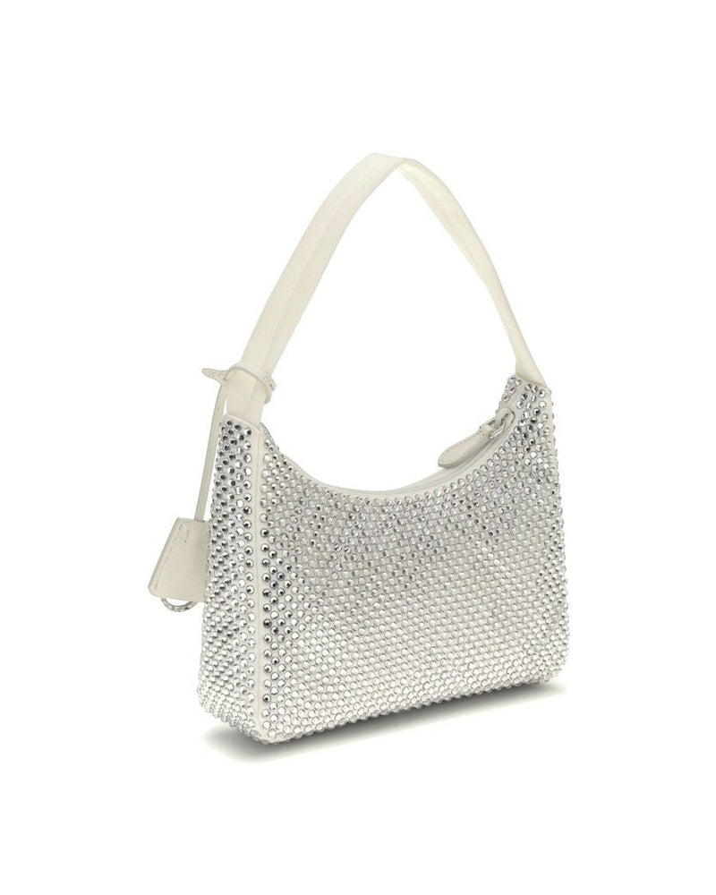 Prada White Viscose Shoulder Bag Glam Steals