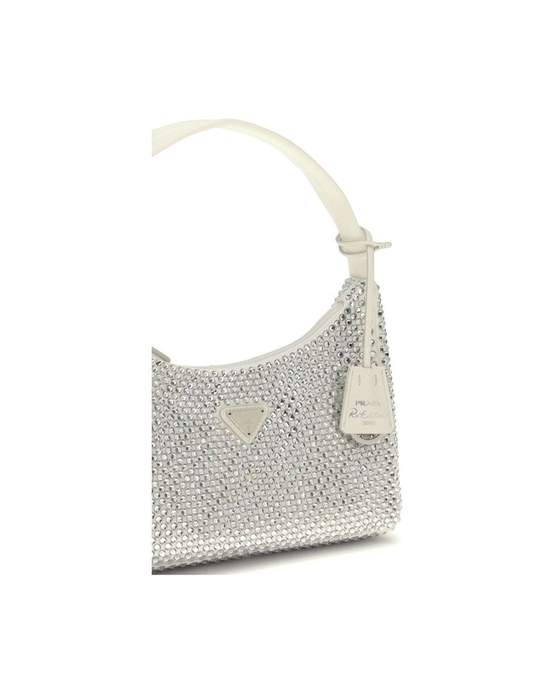Prada White Viscose Shoulder Bag Glam Steals