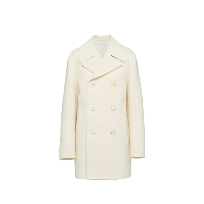 Prada White Wool Coat Glam Steals