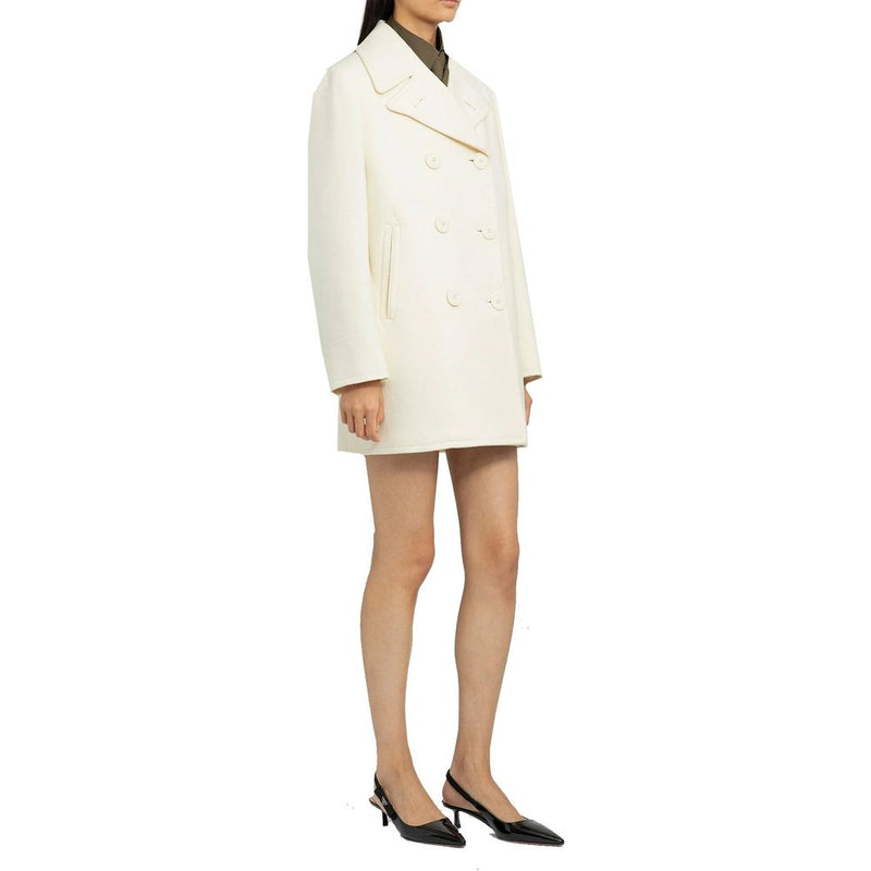 Prada White Wool Coat Glam Steals