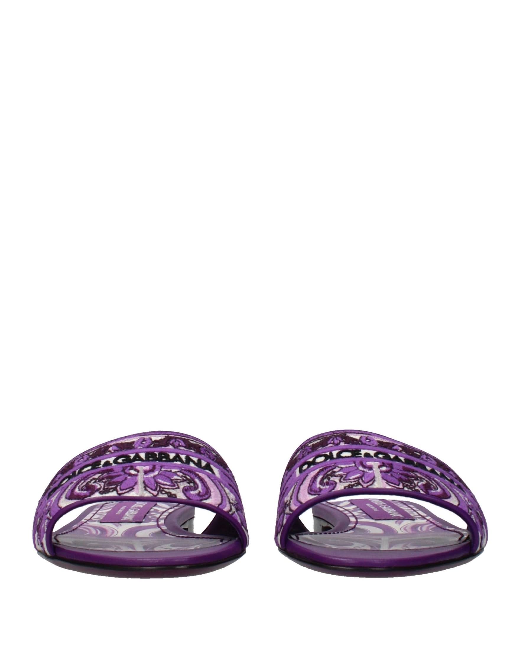 Purple Fabric Slippers Glam Steals